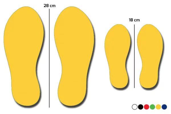 Størrelse på fodspor